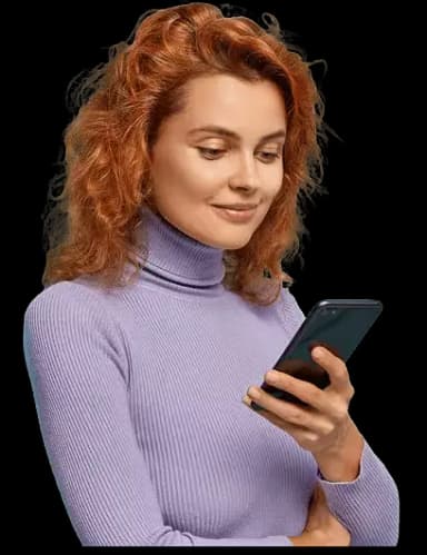 Kobieta obsługująca telefon komórkowy